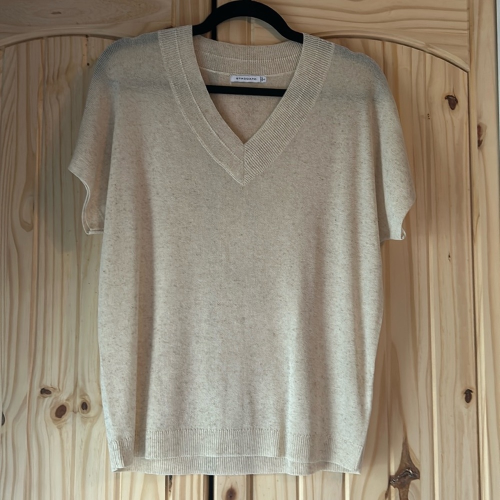 NWOT Cream STACCATO Shirt Size Large